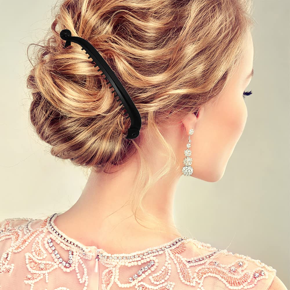 IAXSEE double comb clip keeps hair in place all day.