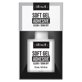 IBD Soft Gel Nail Adhesive bottle-dispense for precise control and lasting bond.