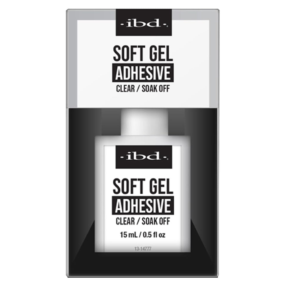 IBD Soft Gel Nail Adhesive bottle-dispense for precise control and lasting bond.