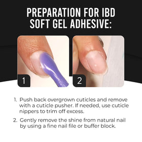 IBD Soft Gel Nail Adhesive flexible-bond supports durable wear without lifting.