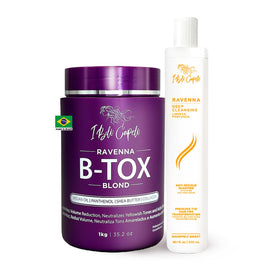 I Belli Capelli Ravenna Blond B-ToX mask jar showing smoothing and nourishing potential for blonde hair