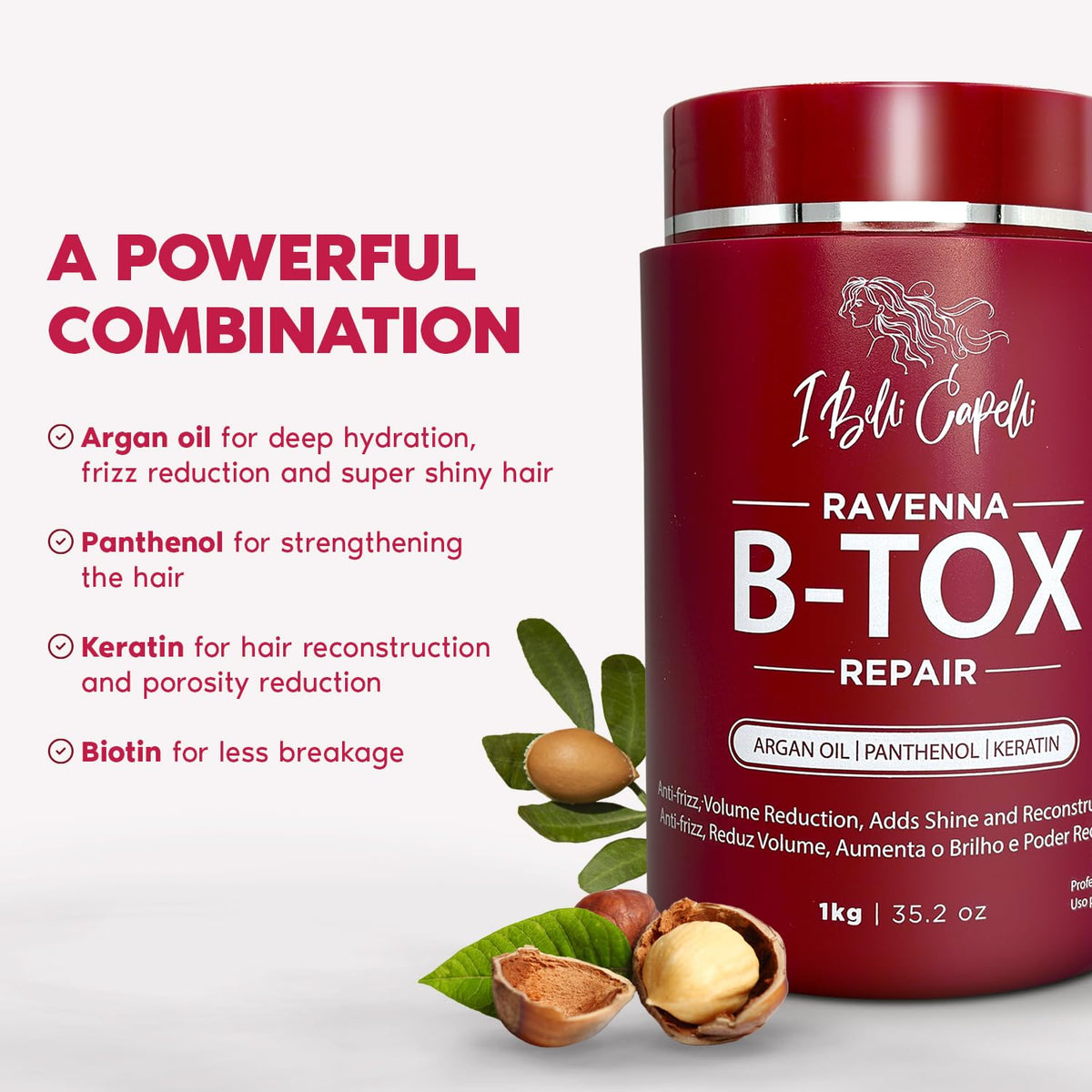 I Belli Capelli Ravenna B-tox treatment application demonstrates easy at-home use.