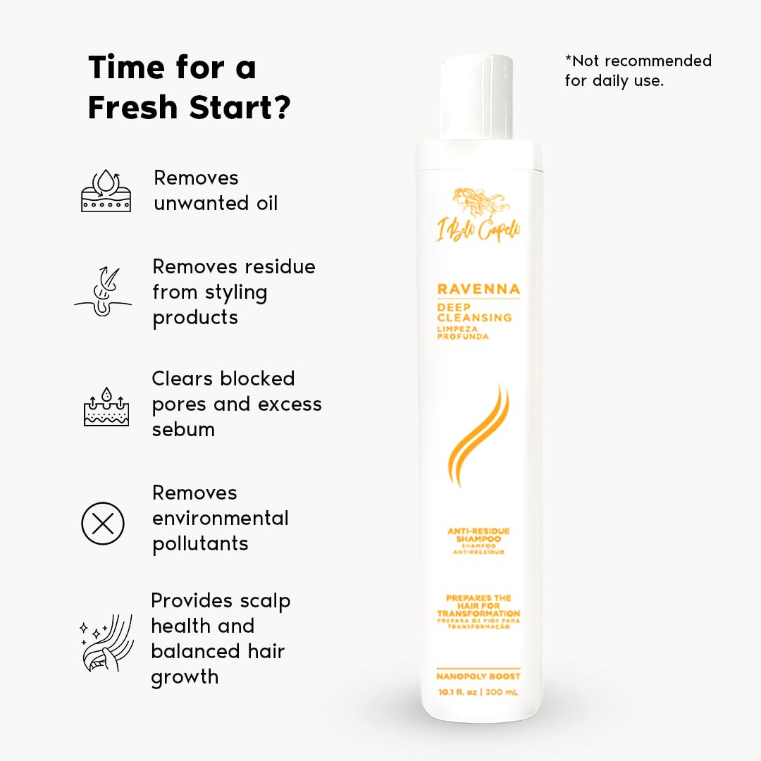I Belli Capelli Ravenna clarifying shampoo label highlights premium clarifying benefits