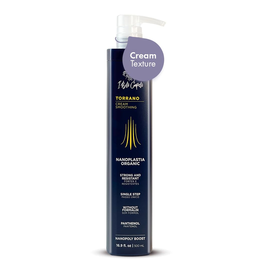 I Belli Capelli Torrano Cream bottle pour shows effortless 1-step application for smoother hair