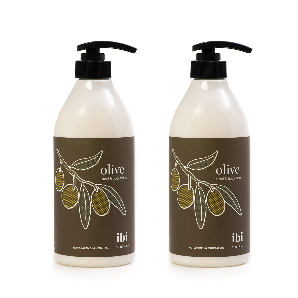 IBI olive herbal lotion bottle for deep hydration and smoother skin