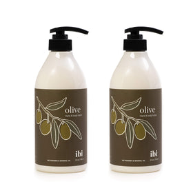 IBI olive herbal lotion bottle for deep hydration and smoother skin