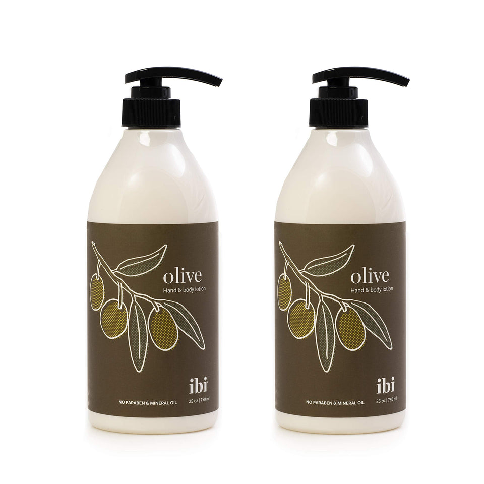 IBI olive herbal lotion bottle for deep hydration and smoother skin