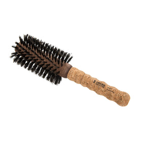 Ibiza Hair cork handle round brush offers comfortable grip during blow-drying
