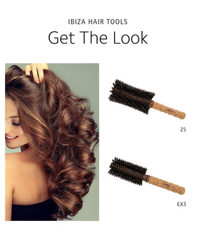 Ibiza Hair extended cork handle for comfortable grip during brushing