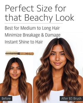 Ibiza Hair Gripslip technology reduces snagging while brushing.