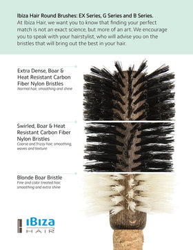 Ibiza Hair texture and shine round brush for polished hair