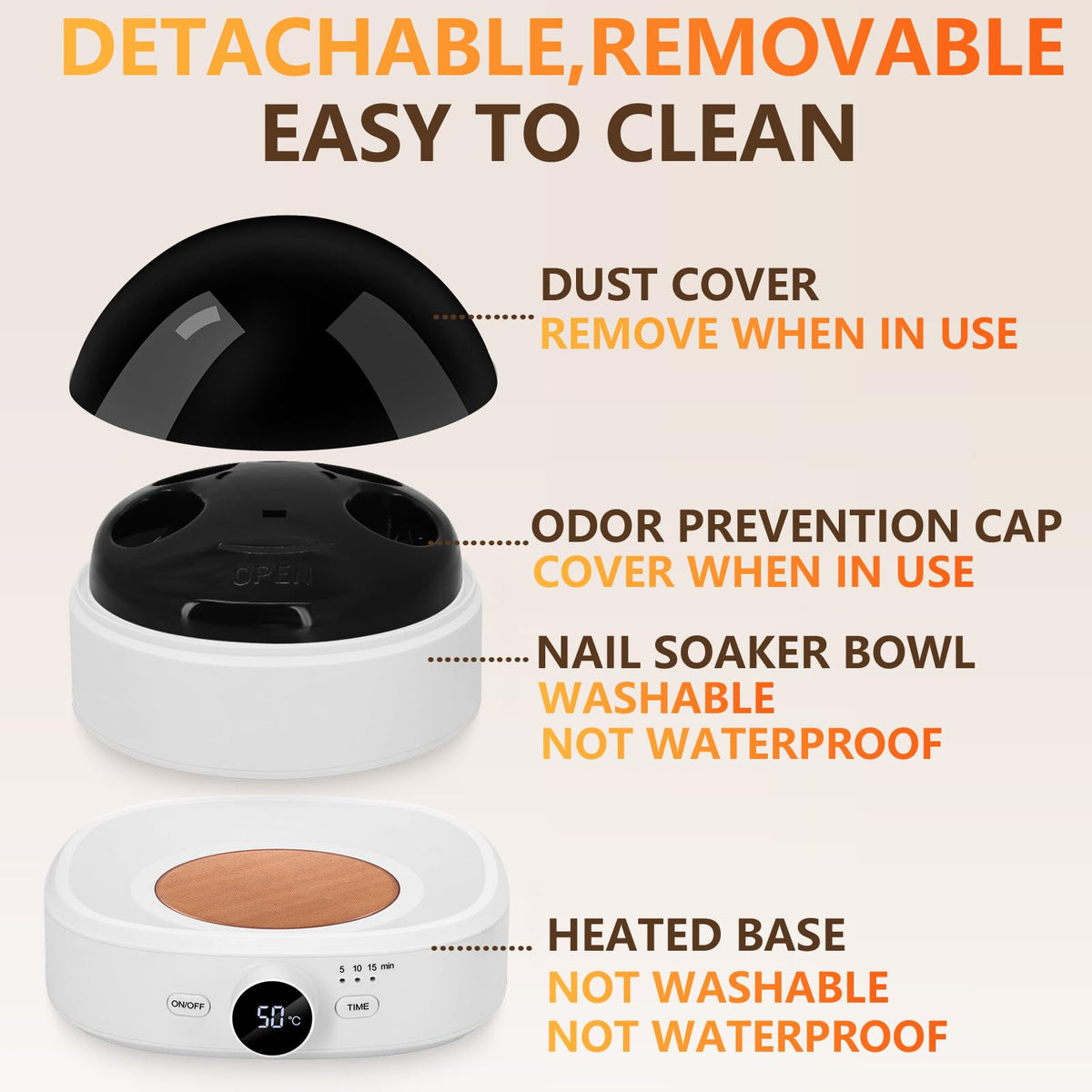 IBN G electric nail soaking bowl compact design suitable for home salons.