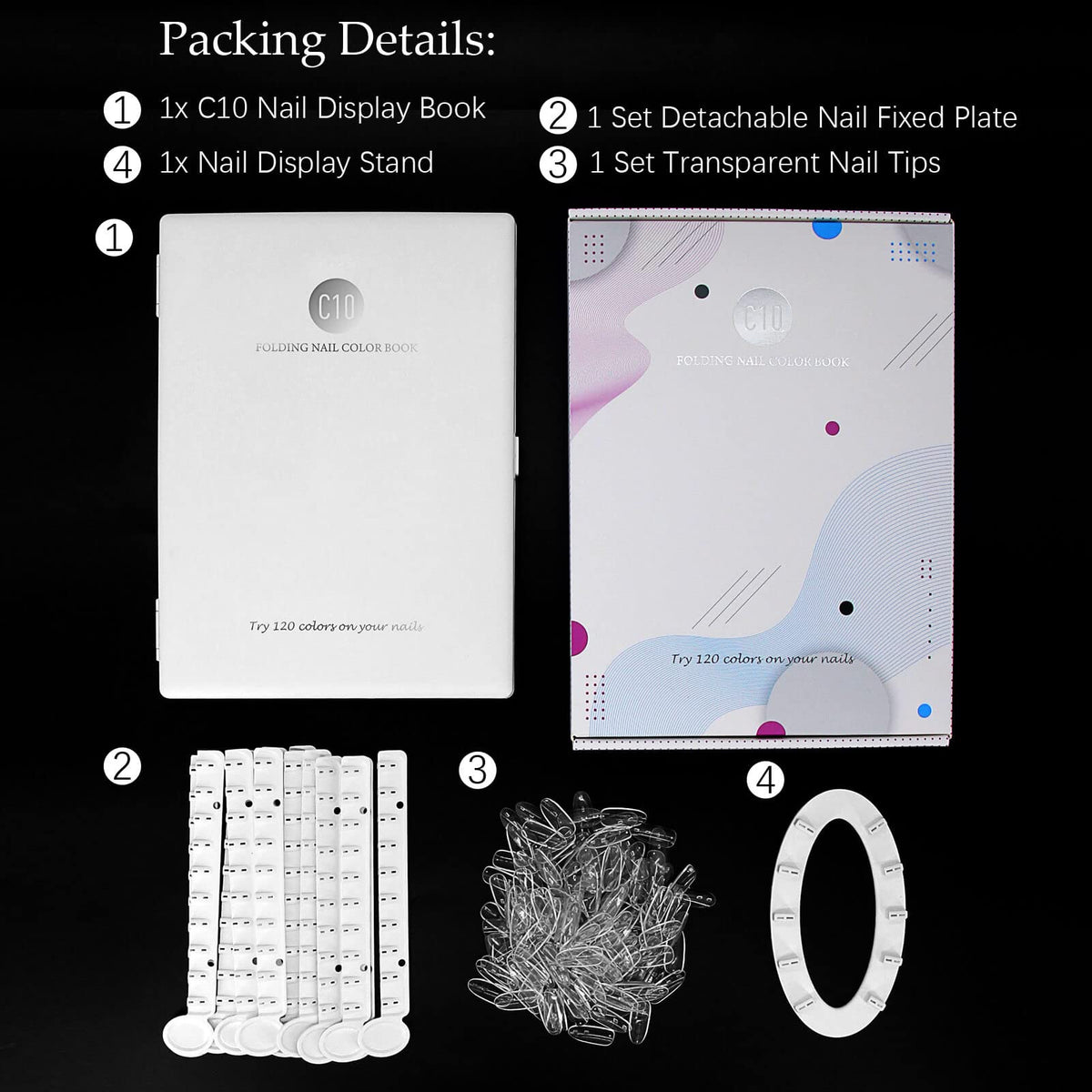 IBN G Nail Color Display Book C10 durable plastic ensures long-lasting organization