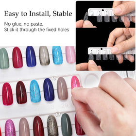 IBN G Nail Color Display Book C10 inside pages demonstrate easy, reusable swatch organization