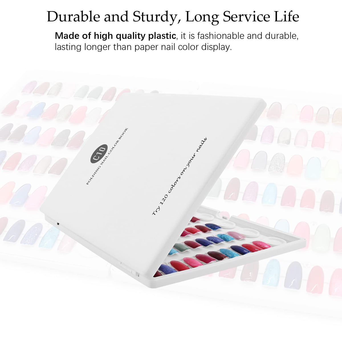 IBN G Nail Color Display Book C10 no-glue system simplifies swatching