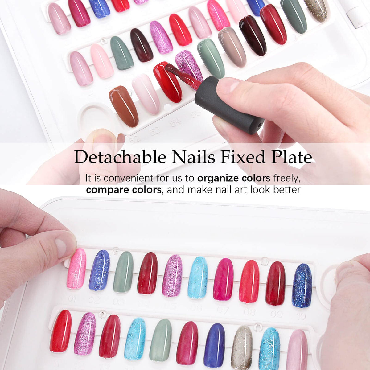 IBN G Nail Color Display Book C10 replacement nails offer quick design swaps without glue