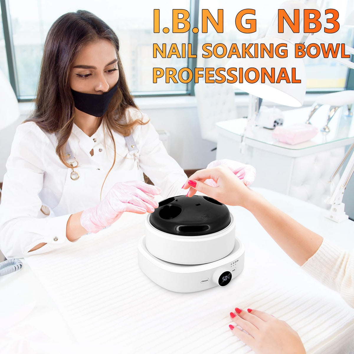 IBN G nail soak bowl detachable base for easy filling and quick cleaning.