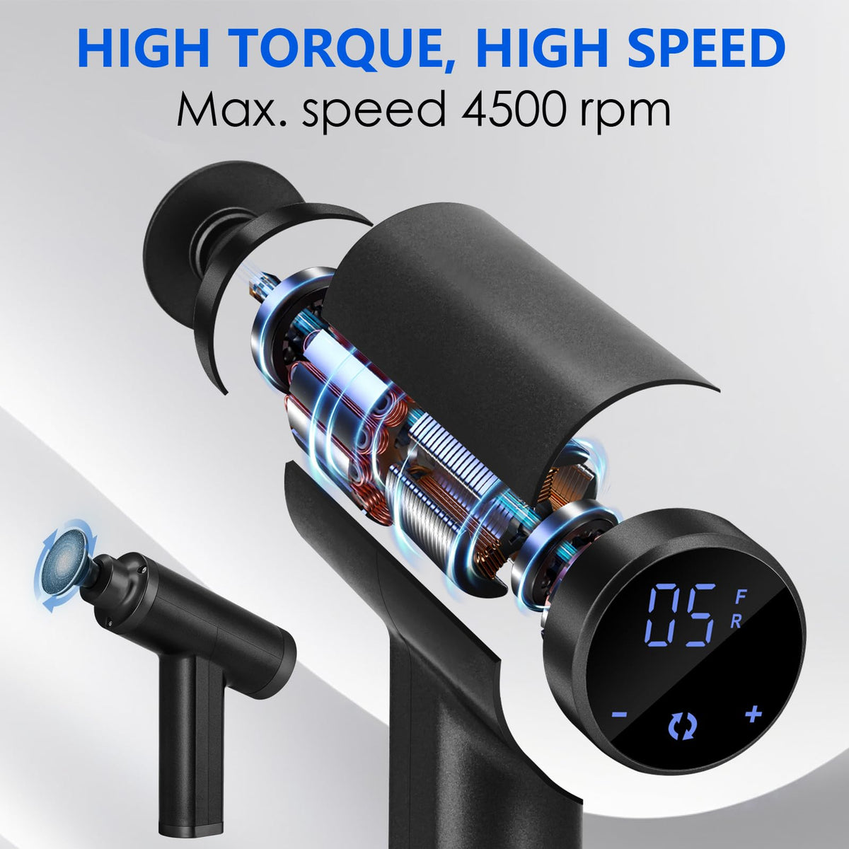 I·B·N G callus remover with digital display for precise speed control.