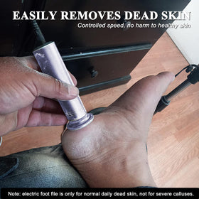 IBN G callus remover gray side view shows compact grip.