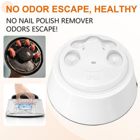 I·B·N G nail soaking bowl with hand inside for demonstration