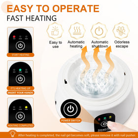 I·B·N G nail soaking bowl heating indicator lights in action