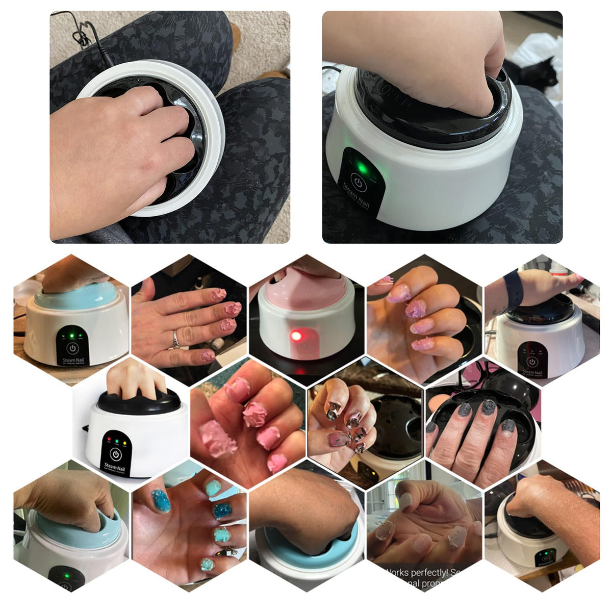 I·B·N G nail soaking bowl in-use step demonstration