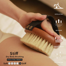 ICANdOIT dry brush wooden handle with non-slip grip