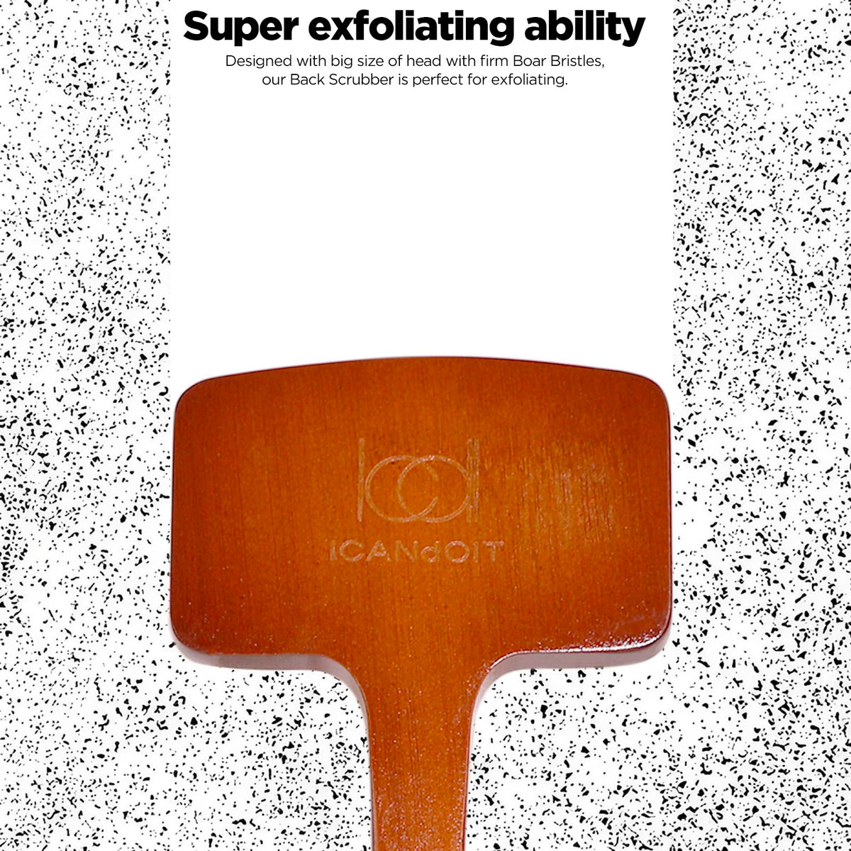 ICANdOIT Exfoliation Set removes sweat and oil during shower routine.
