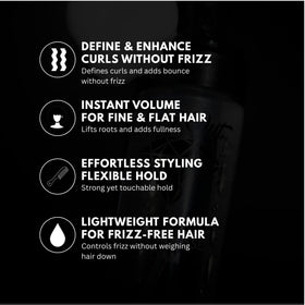 Iced Out Silk Mousse Foam close-up highlighting airy texture and volume boost.