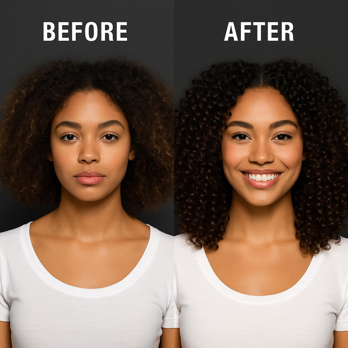 Iced Out Silk Mousse Foam texture close-up reveals smooth, shiny curls.