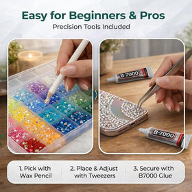 Ichiha premium resin rhinestones lightweight durable fade-resistant for DIY.