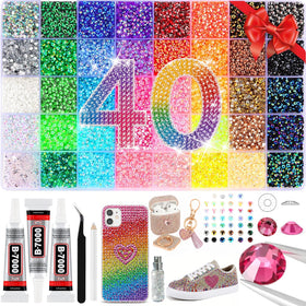 Ichiha rhinestones 4mm 19000pcs for crafts and fashion embellishments.