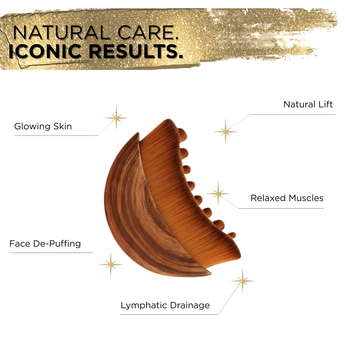 Icon Patch Lymphatic Contour Brush glides over the cheeks for subtle lift