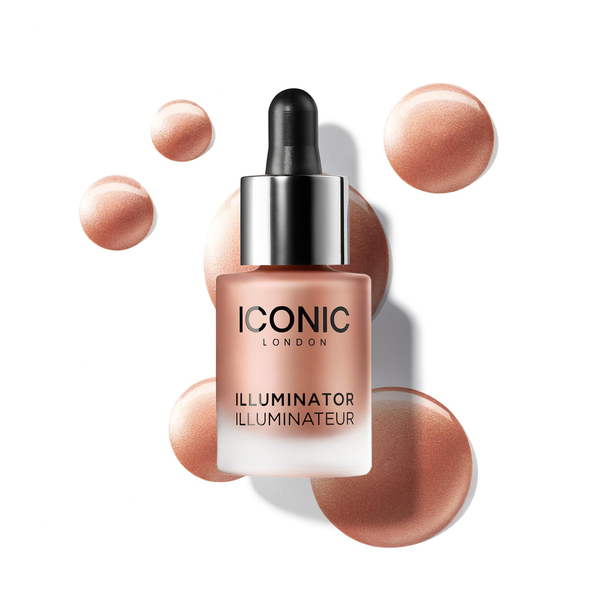 Iconic London Illuminator bottle pour produces a radiant glow on the skin.