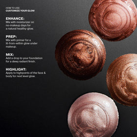 ICONIC London Illuminator Cupid’s bow gloss enhances lips and cheekbone harmony.