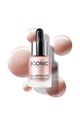 ICONIC LONDON Illuminator liquid highlighter drops for customizable glow on skin