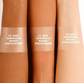 Brush application on cheekbones for immediate glow with ICONIC LONDON.