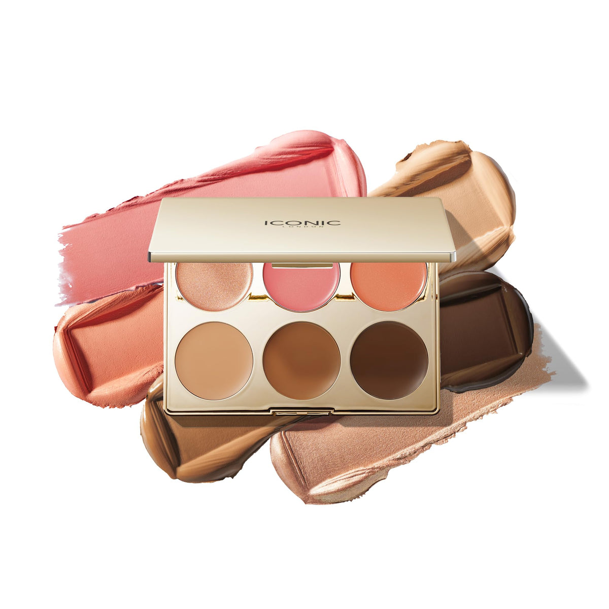 ICONIC LONDON multi-use cream palette closed for versatile glow and color