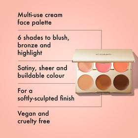 ICONIC LONDON rose blush cream swatch on cheek for natural flush