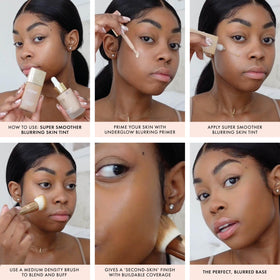 ICONIC LONDON Super Smoother arm swatches demonstrate pores blurred