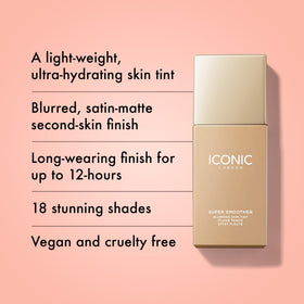 ICONIC LONDON Super Smoother swirl on cheek reveals buildable coverage