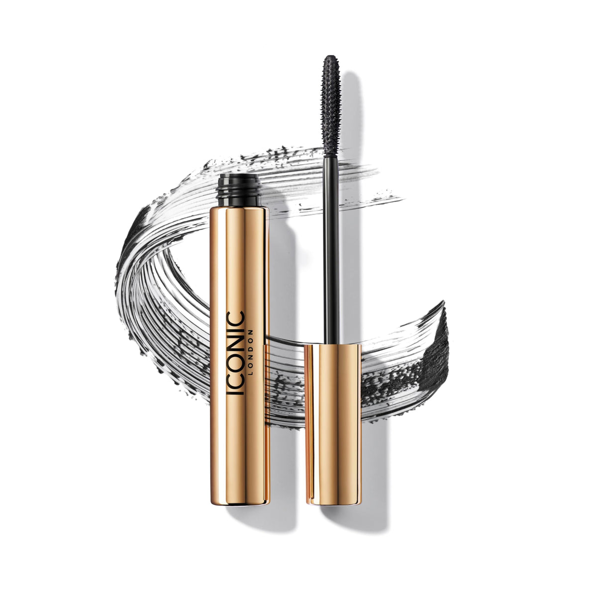 ICONIC LONDON Triple Threat Mascara brush close-up for precise root-to-tip definition