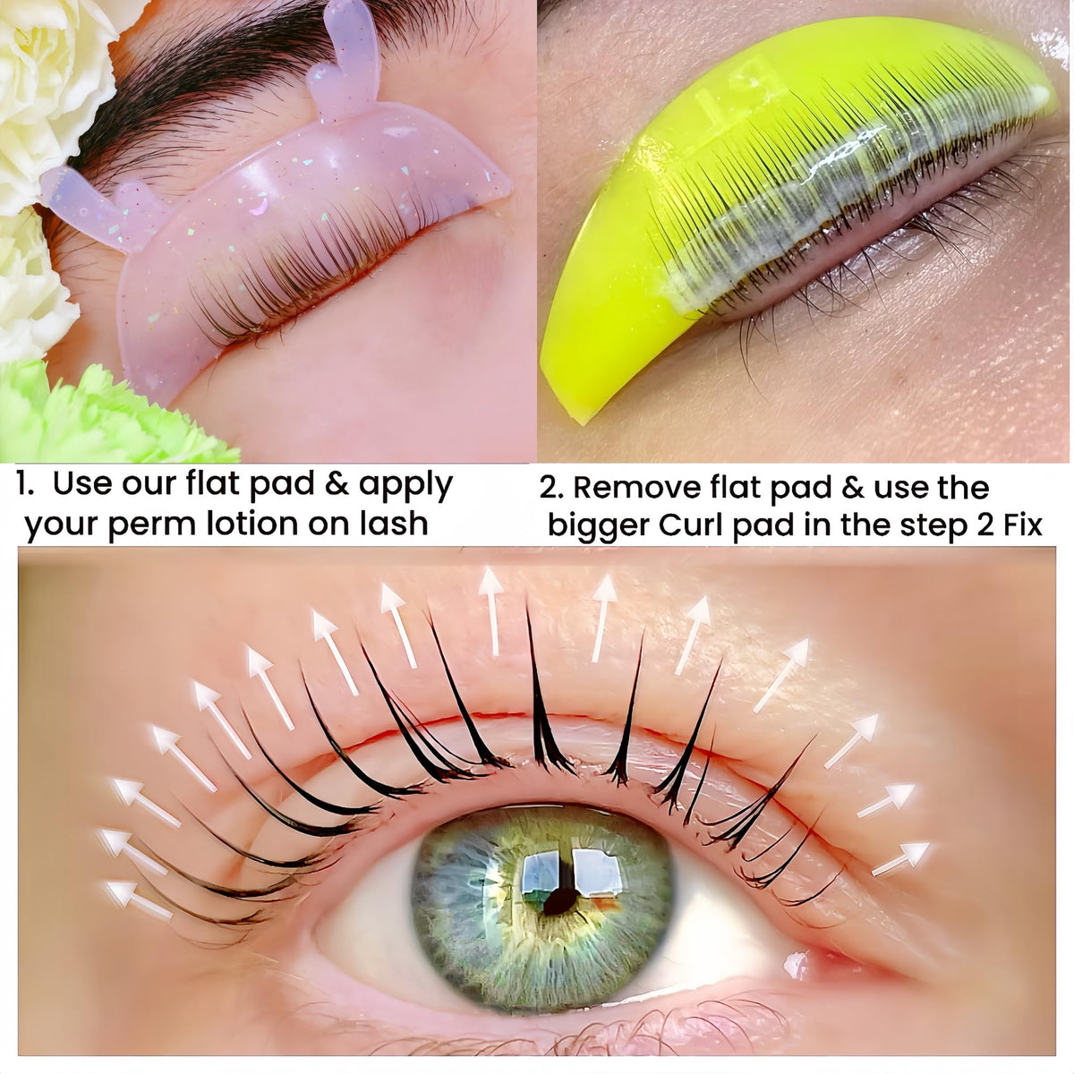 ICONSIAM keratin cream nourishes lashes while curling.