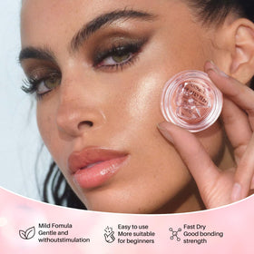 IconSIGN Glue Balm highlights precise control during lash application.