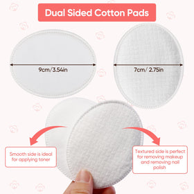 ICOTLE Large Oval Cotton Pads held in hand for easy coverage