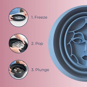 Icy-Mojo bowl with built-in ice tray for effortless cooling.