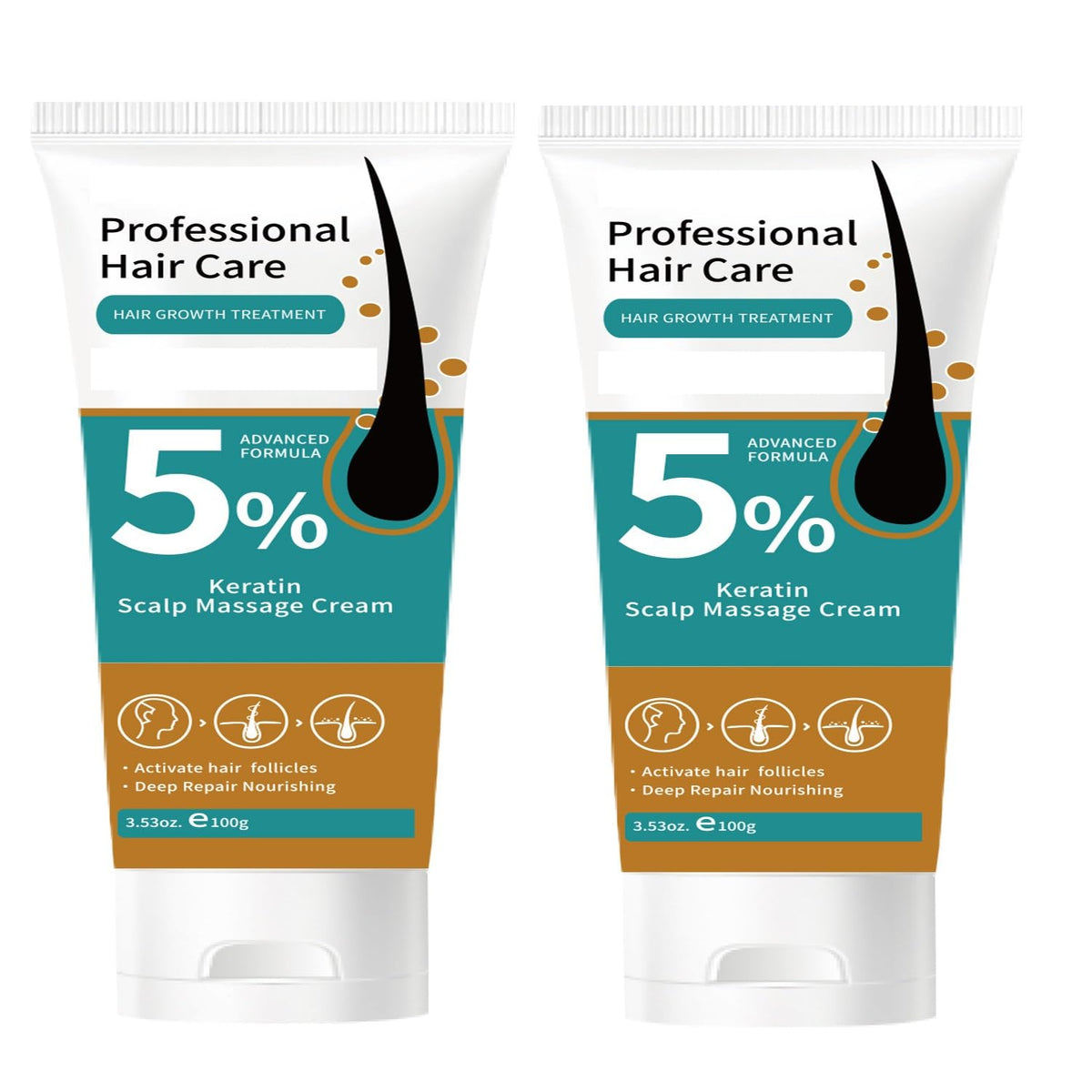 Identicalven 2Pcs 5% Minoxidil bottle for easy daily application and hair growth support