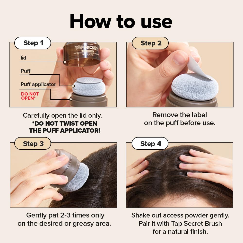 I DEW CARE Tap Secret Dark Brown benzene-free powder in a non-aerosol format.