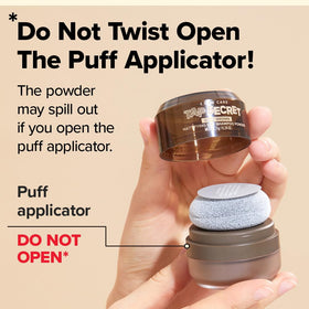 I DEW CARE Tap Secret Dark Brown swatch on hair shows deeper brunette shade.