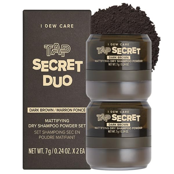 I DEW CARE Tap Secret Dark Brown packaging shown for brunettes on the go.